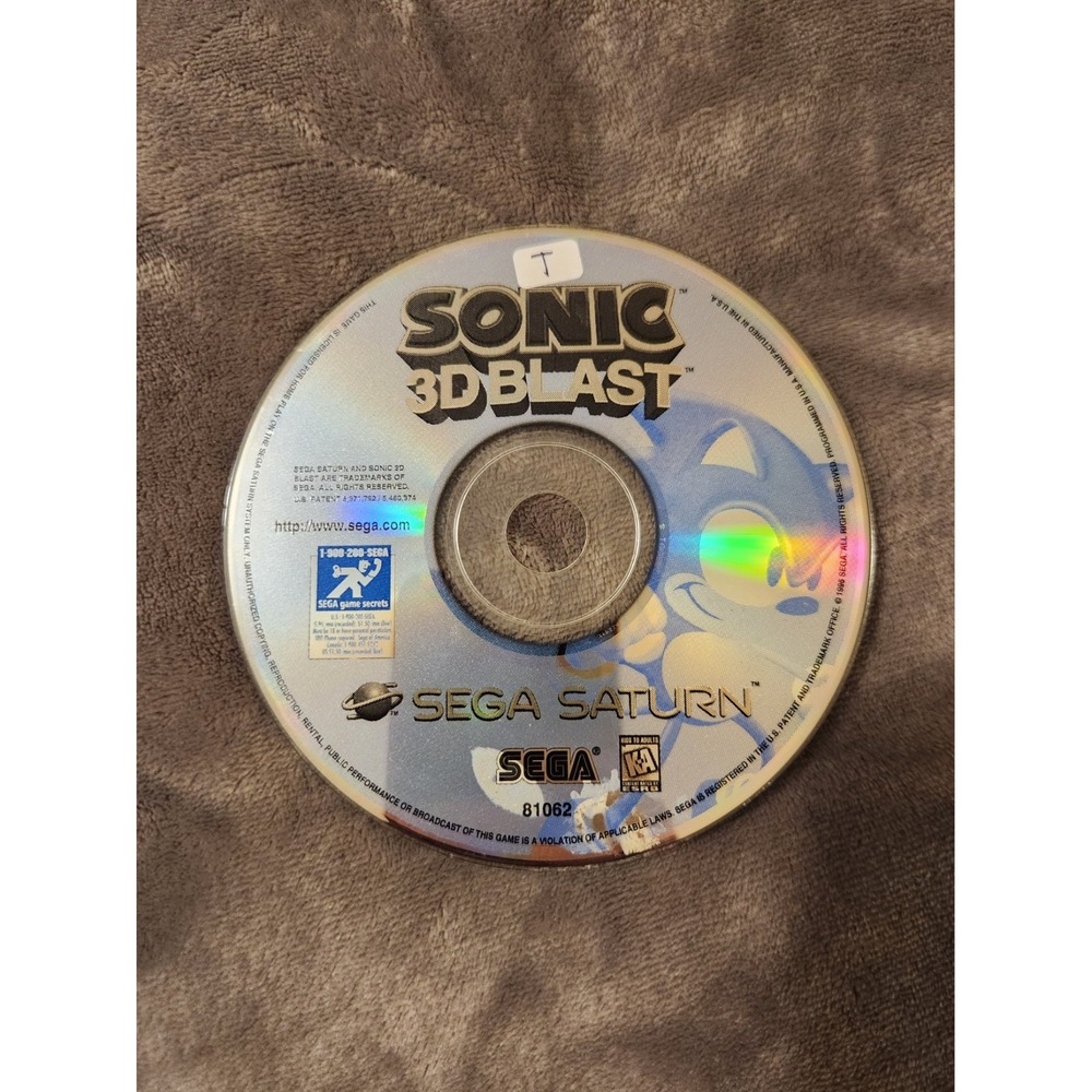 Sonic 3D Blast (Sega Saturn, 1996) DISC ONLY Tested